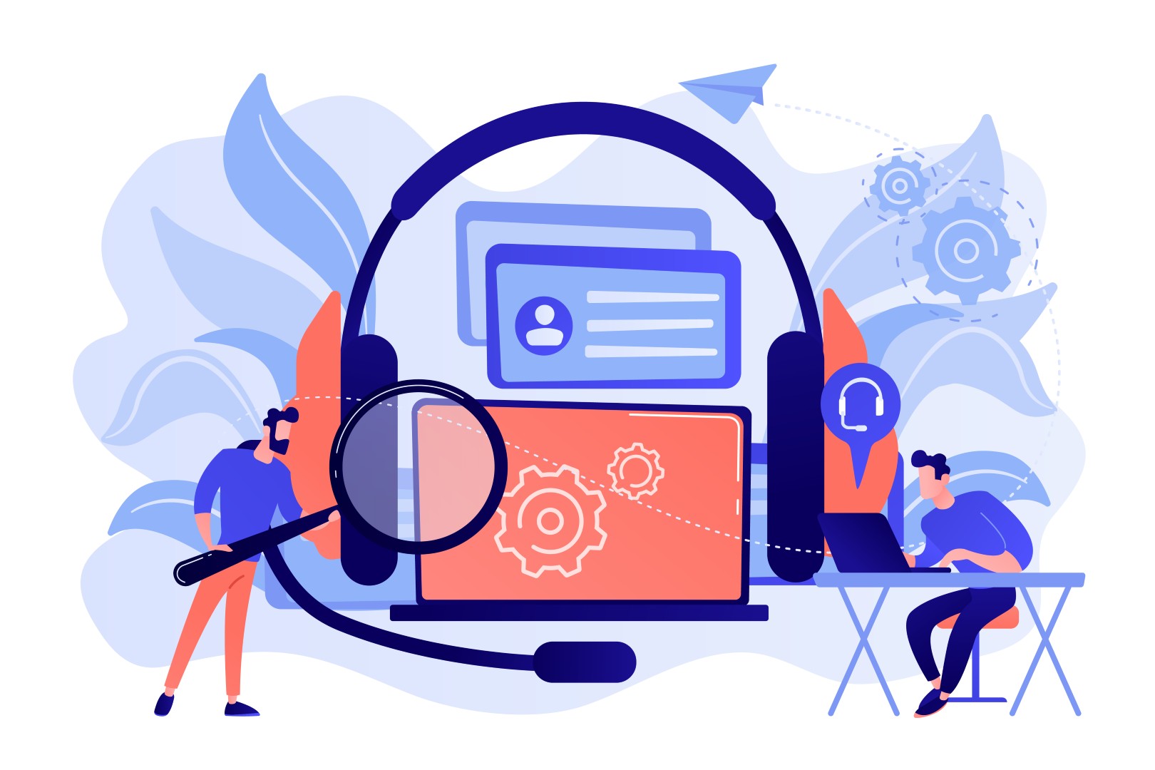 illustration qui représente le service d'assistance informatique de Healem