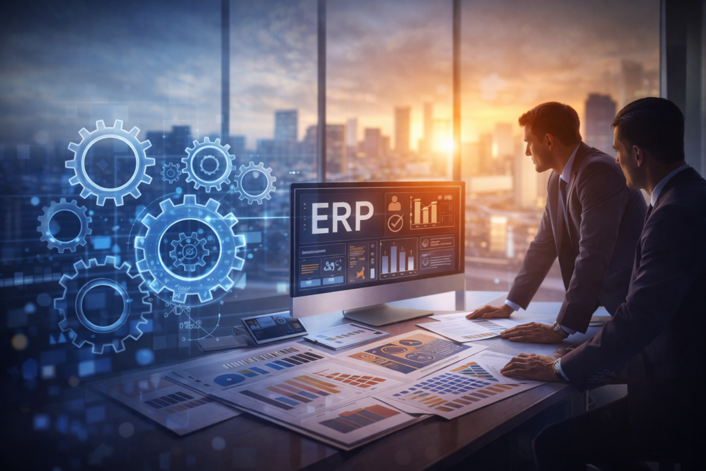 illustration d'un erp qui facilite le quotidien en entreprise